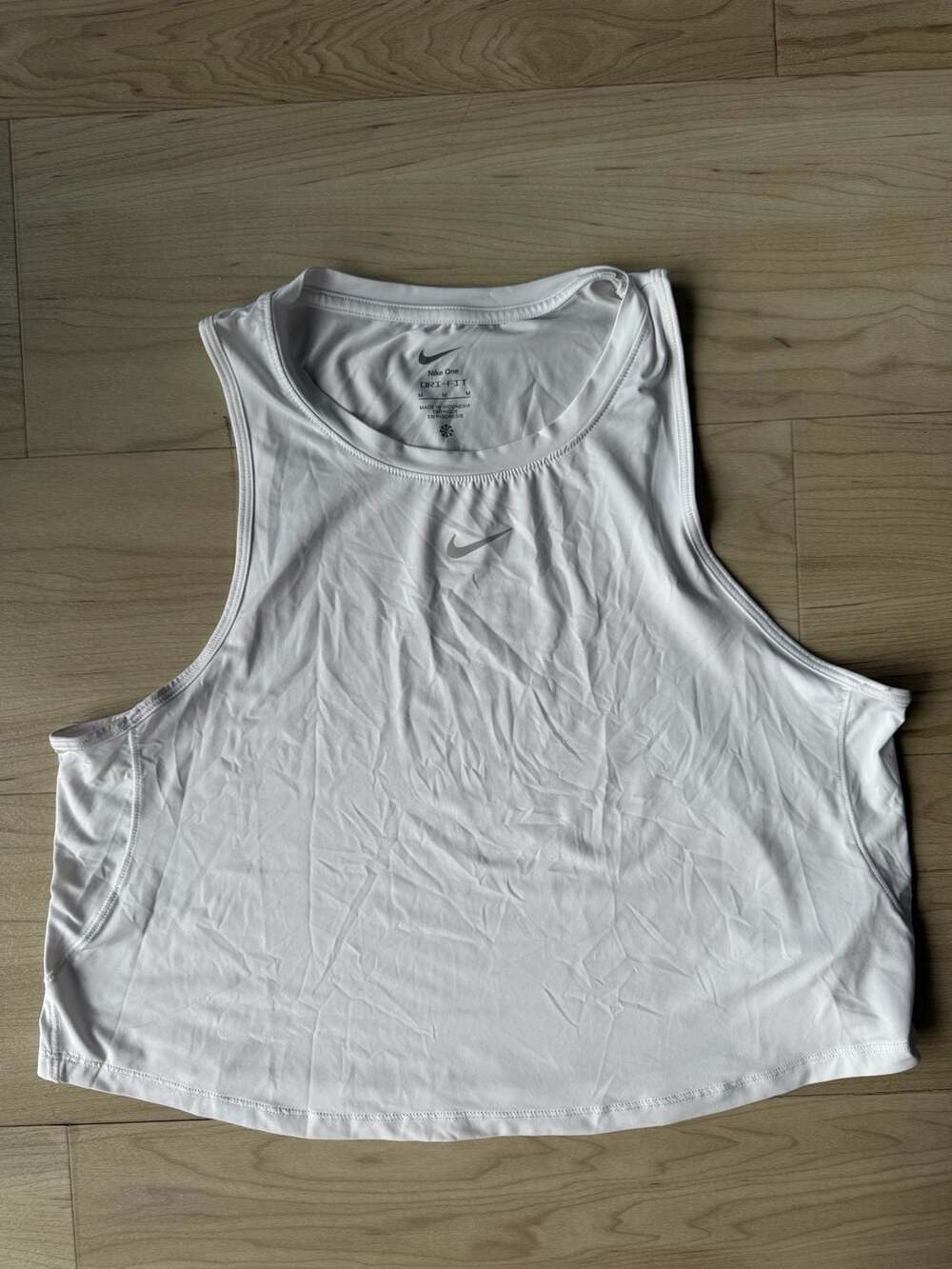 Nike One Dri-FIT Women's White Cropped Muscle Tank Top